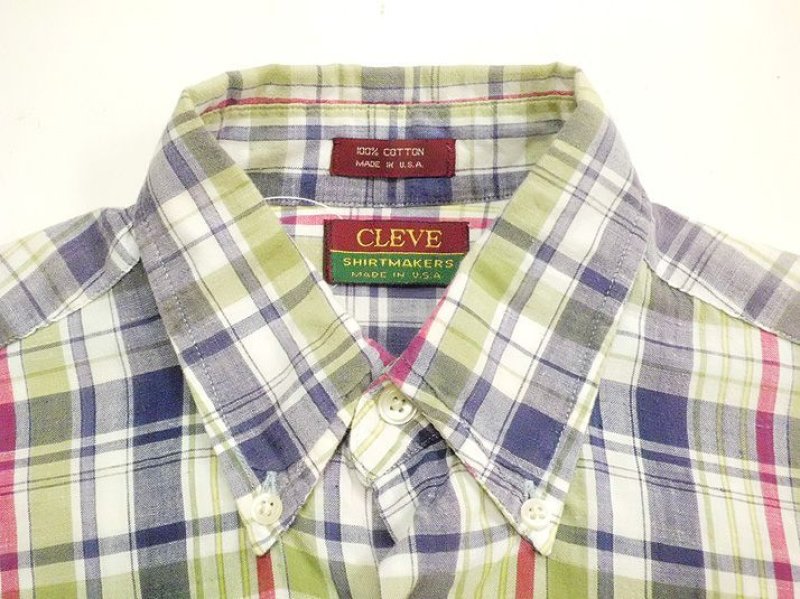 画像4: CLEVE　半袖 チェックシャツ　SIZE S