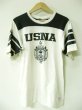 画像1: 70's　ARTEX　U.S NAVY プリントフットボールTシャツ SIZE M (1)